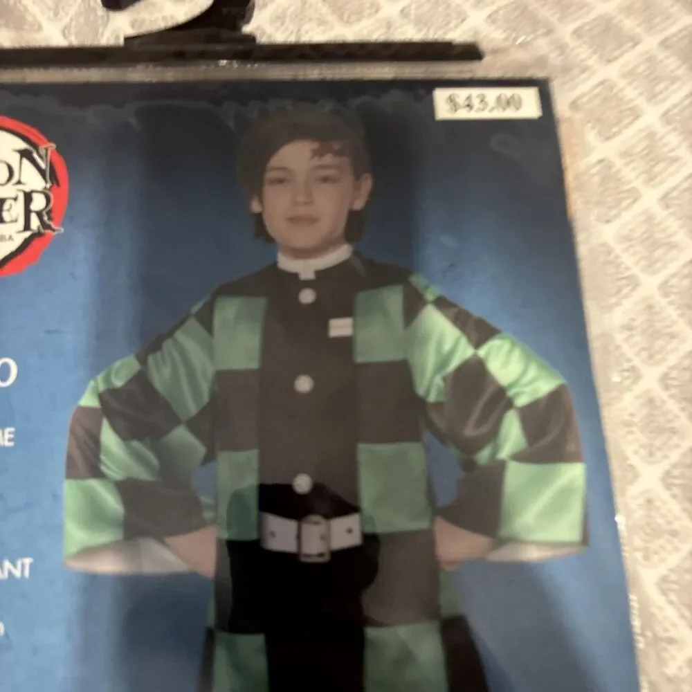 Demon Slayer Tanjiro Costume Anime Child Small 4-6 New